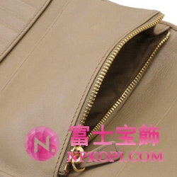 ミュウミュウ MIU MIU 三つ折り財布 財布 サイフ ベージュ 5M1097-SPAZZOLATO-SABBIA